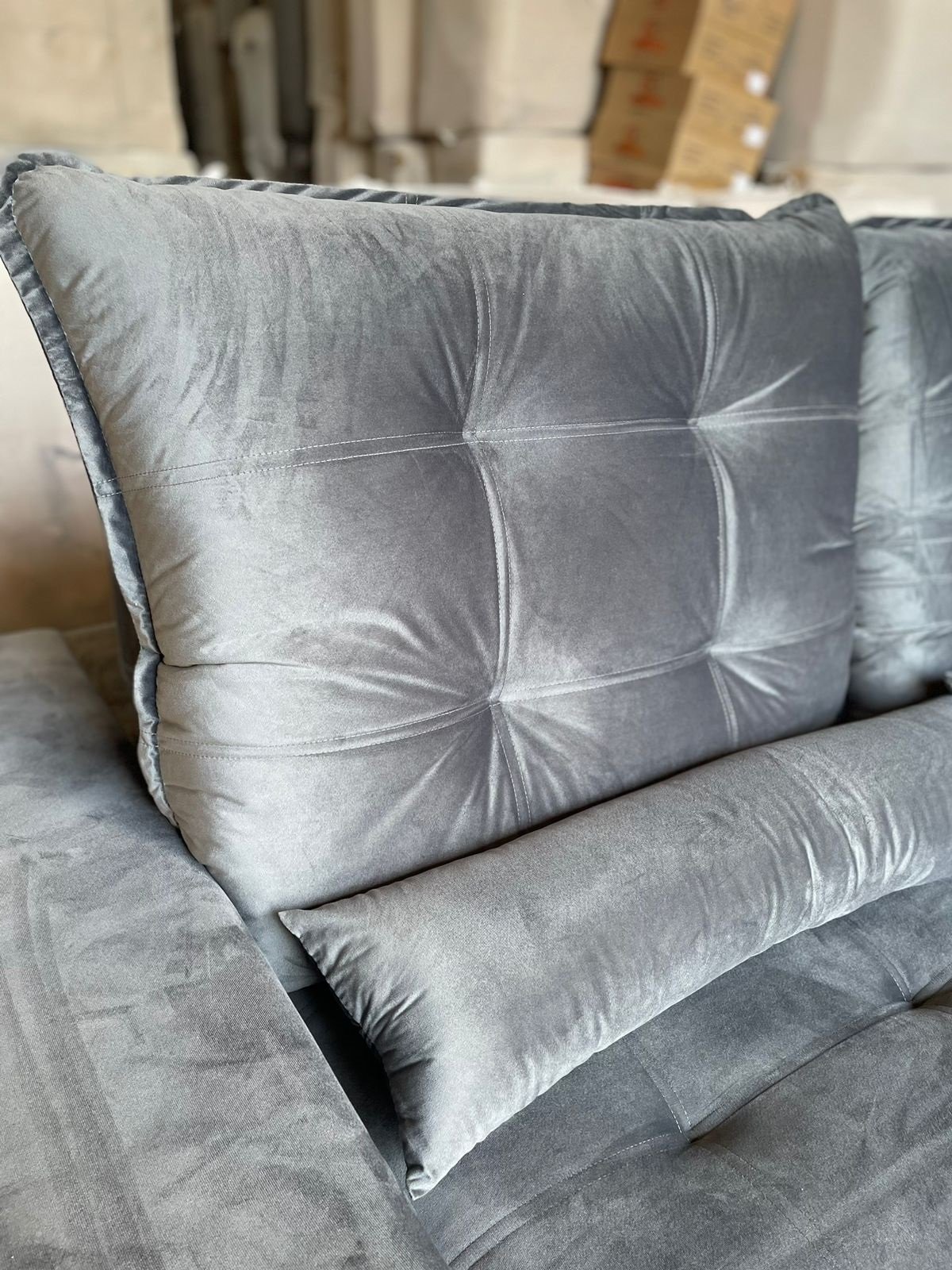 Sofá Retrátil e Reclinável Malu 2,50 m Cinza Grafite – D’VITRINE ESTOFADOS - Imagem 7