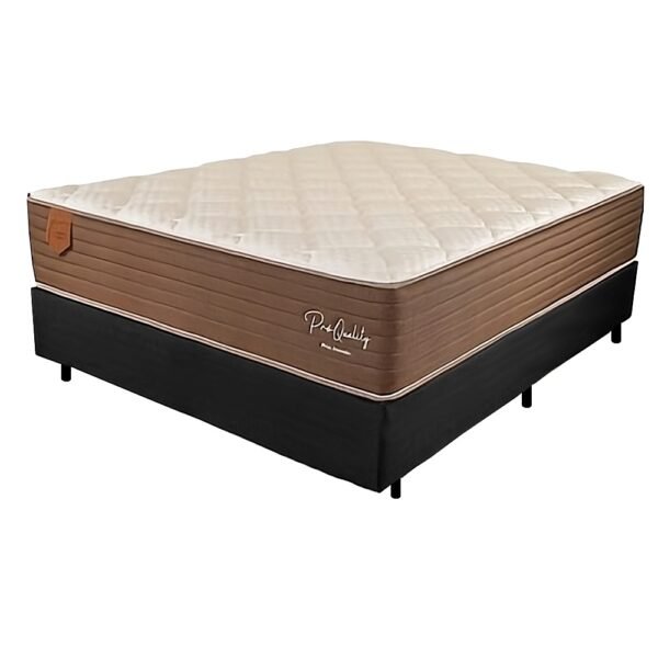 Colchão Casal Pro Quality C + Base Box Simples Corino Preto – PRORELAX + BIOSTAR