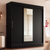 Guarda-Roupa 3 Portas Londres 69000 1,80 m Preto - DORIPEL