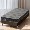 Colchão Solteiro Quality D20 12 cm 0,88 m + Base Box Simples Corino Marrom – ORTHOPRIME + ALTO NÍVEL CAMAS E COLCHÕES