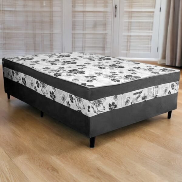 Cama Box Casal Sonho Bom D28 Preto - NOSSO SONHO COLCHÕES