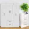 Guarda-Roupa 6 Portas Jamaica 6002 + Cômoda 5 Gavetas Aruba Branco – FELLICCI