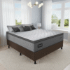 Colchão Casal Texas D28 + Base Box Simples Corino Marrom – GAZIN COLCHÕES + ALTO NÍVEL CAMAS E COLCHÕES