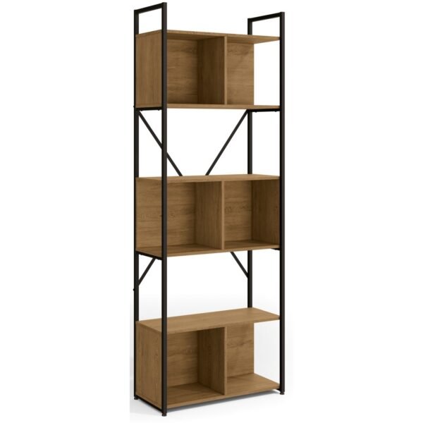 Estante Alta com 3 Nichos LI014 Freijó/Preto Fosco - KAPPESBERG