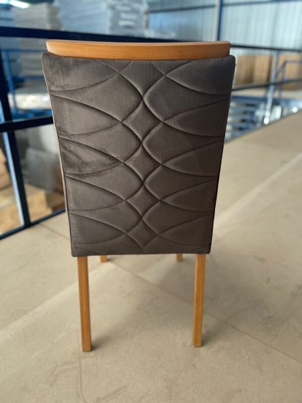 Kit 2 Cadeiras Safira Mel/Veludo Marrom – WM DECOR