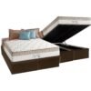 Colchão Queen King Best D28 + Base Box Baú Marrom – ANJOS COLCHÕES + BIOSTAR