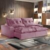 Sofá Retrátil e Reclinável Avalon 2,30 m Rosé - IMPÉRIO ESTOFADOS