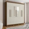 Guarda-Roupa (4 Gavetas) Porto Bello New 2,007 m Mel/Off White – RUD RACK