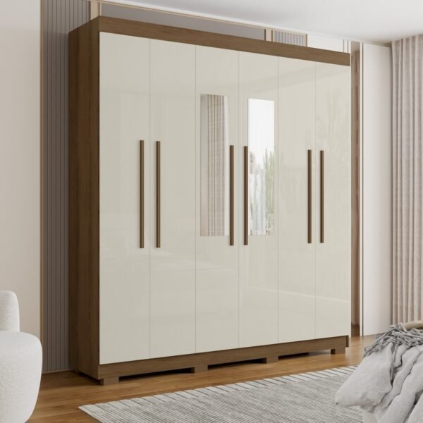 Guarda-Roupa (4 Gavetas) Porto Bello New 2,007 m Mel/Off White – RUD RACK