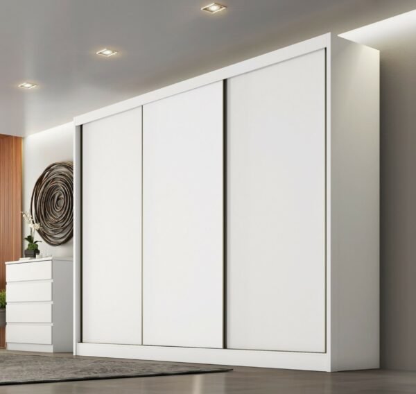 Guarda-Roupa Sollo Plus 2,744 m Branco - NOVO HORIZONTE