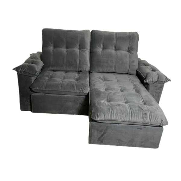 Sofá Retrátil e Reclinável Imperial 2,30 m Cinza – IMPÉRIO ESTOFADOS
