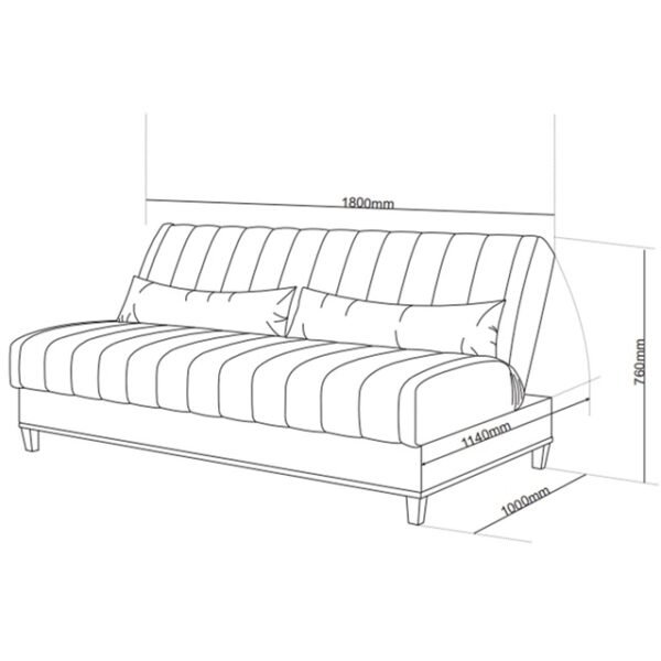 Sofá Cama Luna/Duna 1,80 m Veludo Cinza Grafite - VIERO MÓVEIS