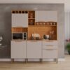Kit Cozinha New Topazio 1,65 m Cinamomo/Off White - SALLETO