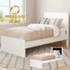 Cama Solteiro Barcelona Branco/preto/branco - Tebarrot Do Brasil