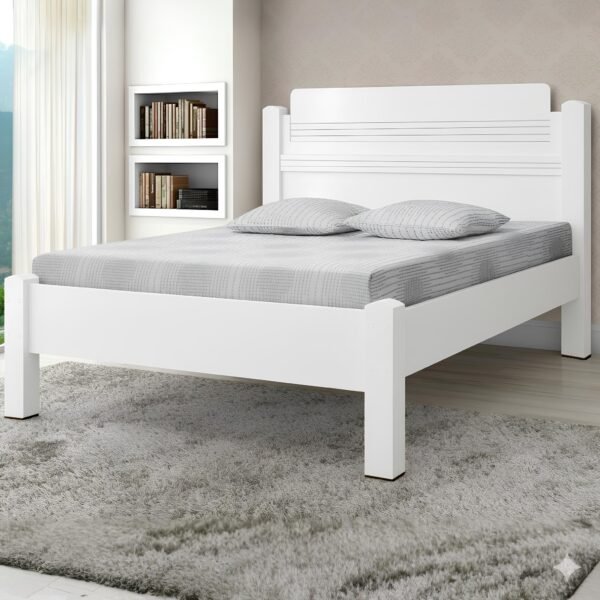 Cama Casal Paris Branco - Gabrielli
