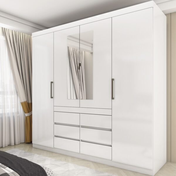 Guarda-Roupa 4 Portas Imperio 2,00 m Branco - CARIOCA MOVEIS