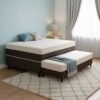 Cama Box Solteiro Ortopedica D33 com Auxiliar Marrom - ORTOBELLO