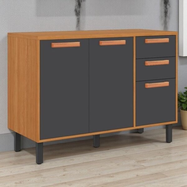 Balcao 3P2G Napoles 120 Cinamomo/Grafite - ITATIAIA