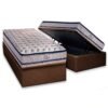 Colchão Solteiro Blue D33 + Base Box Baú Marrom – PAROPAS/BIOSTAR