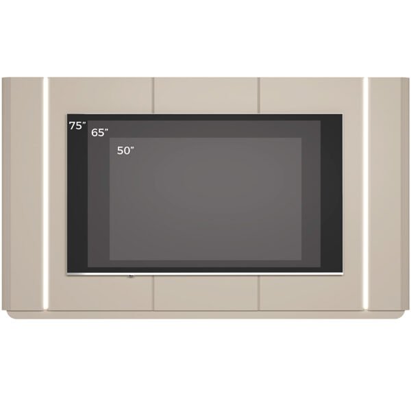 Painel ate 75" Santorini Off White/Tauari Fosco - LINEA BRASIL