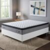 Colchão Casal Qatar D28 + Base Box Simples Corino Branco – DESIGN COLCHÕES + ALTO NÍVEL CAMAS E COLCHÕES