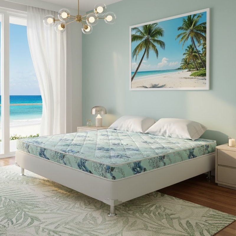 Colchão Casal Dream Soft 12 cm D20 + Base Simples Corino Branco – ORTOBOM + BIOSTAR