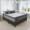 Colchão Casal Texas D28 + Base Box Simples Corino Marrom – GAZIN COLCHÕES + ALTO NÍVEL CAMAS E COLCHÕES