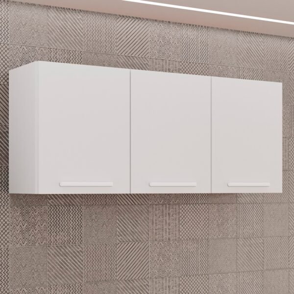 Armario Aereo Triplo New Valencia Branco - SALLETO