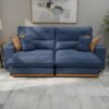 Sofá Retrátil e Reclinável Aquiles/Gran Bello 2,00 m Veludo Azul 104 – ZARAT ESTOFADOS