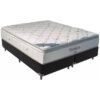 Colchão Queen Freedom + Base Box Simples Corino Preto – ORTOBOM + BIOSTAR