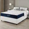 Colchão Casal Turquia 25 cm D28 Molas Ensacadas + Base Simples Corino Branco – VIERO MÓVEIS + BIOSTAR