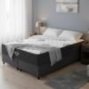 Colchão Queen Star Plus D26 + Base Box Simples Corino Preto – INOVAFLEX + BIOSTAR
