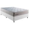Colchão Casal Tiradentes D28 + Base Box Simples Corino Branco – COLCHOMINAS + BIOSTAR