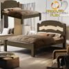 Cama Casal/Viúva Íris Castanho Wood/Avelã/Castanho Wood - MADEC/VJ MÓVEIS