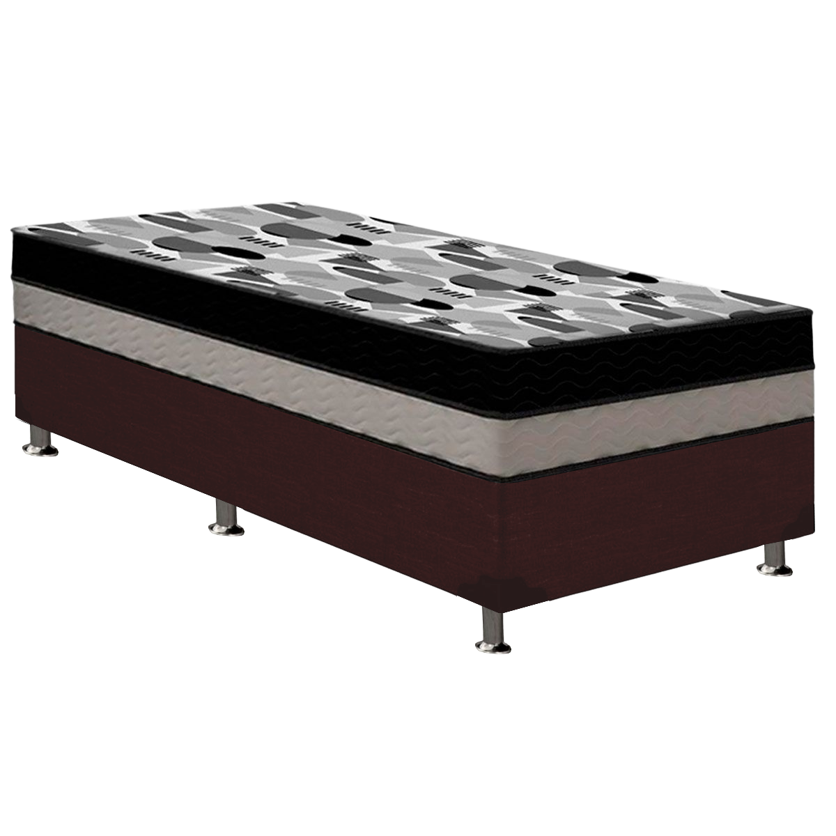 Colchão Solteiro ISO Dupla Face 20 cm D28/D33 + Base Simples Corino Marrom – ORTOBOM + BIOSTAR - Imagem 2