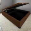 Base Box Casal Baú Corino Marrom - ALTO NÍVEL CAMAS E COLCHÕES