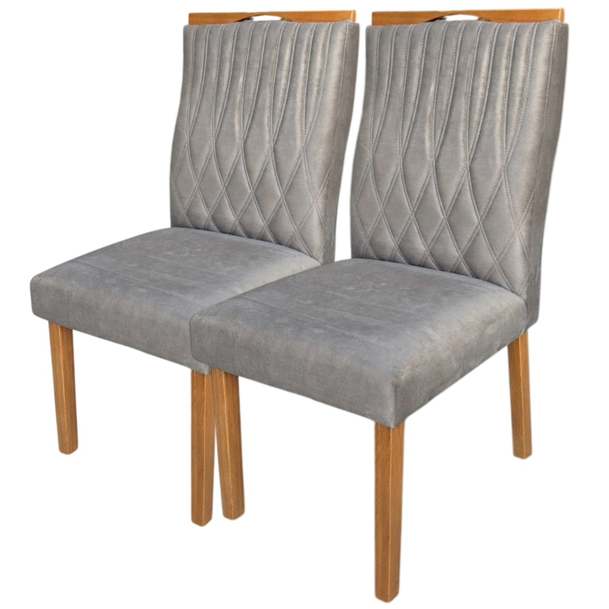 Kit 2 Cadeiras Gênova Mel/Veludo Capuccino 506 – ART ASSENTOS - Imagem 6