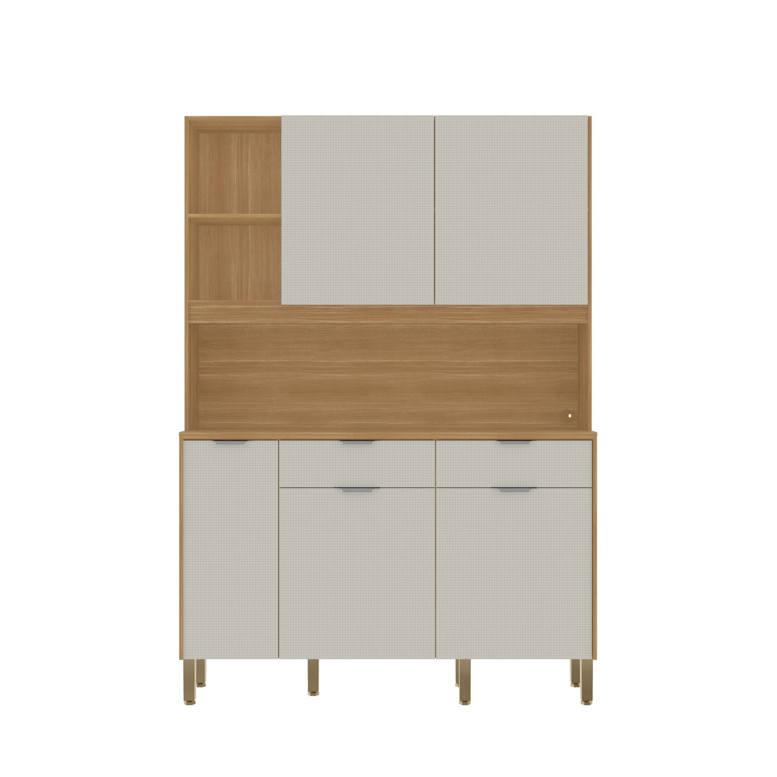 Kit Cozinha Flora 1,447 m Freijó/Soft - KIT'S PARANÁ - Imagem 4