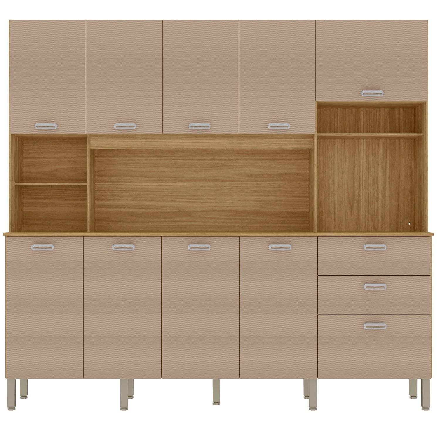 Kit Cozinha Intense 2,22 m Freijó/Vanilla - KIT'S PARANÁ - Imagem 10