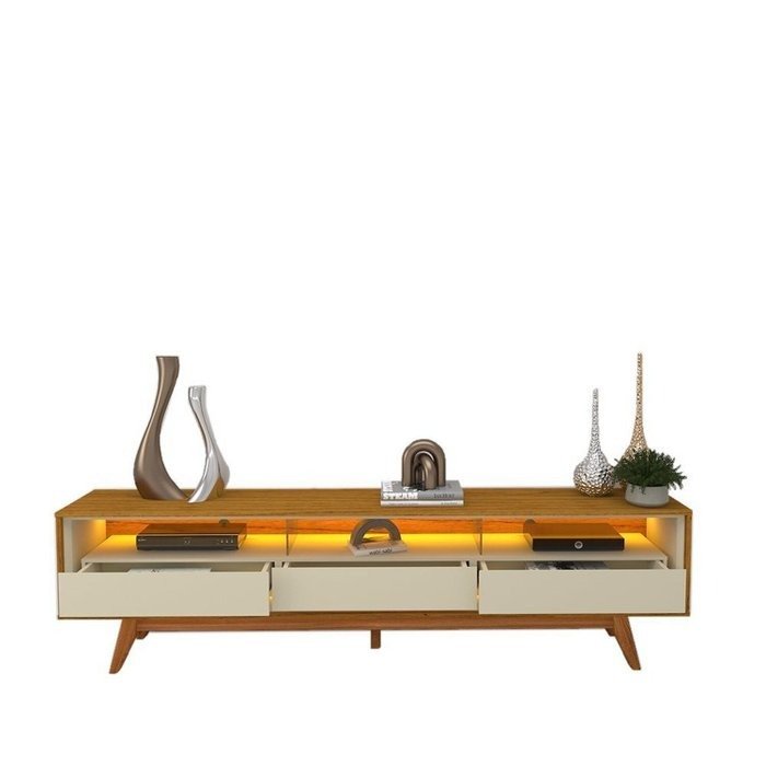 Painel até 85″ Magnífico + Rack Requinte 212 Naturale/Off White – GELIUS - Imagem 5