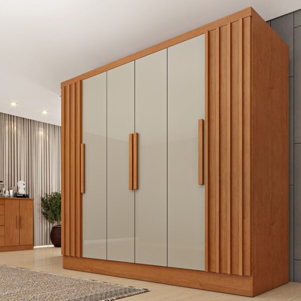 Guarda-Roupa 6 Portas Itaperuna 1,80 m Cinamomo/Off White - TCIL