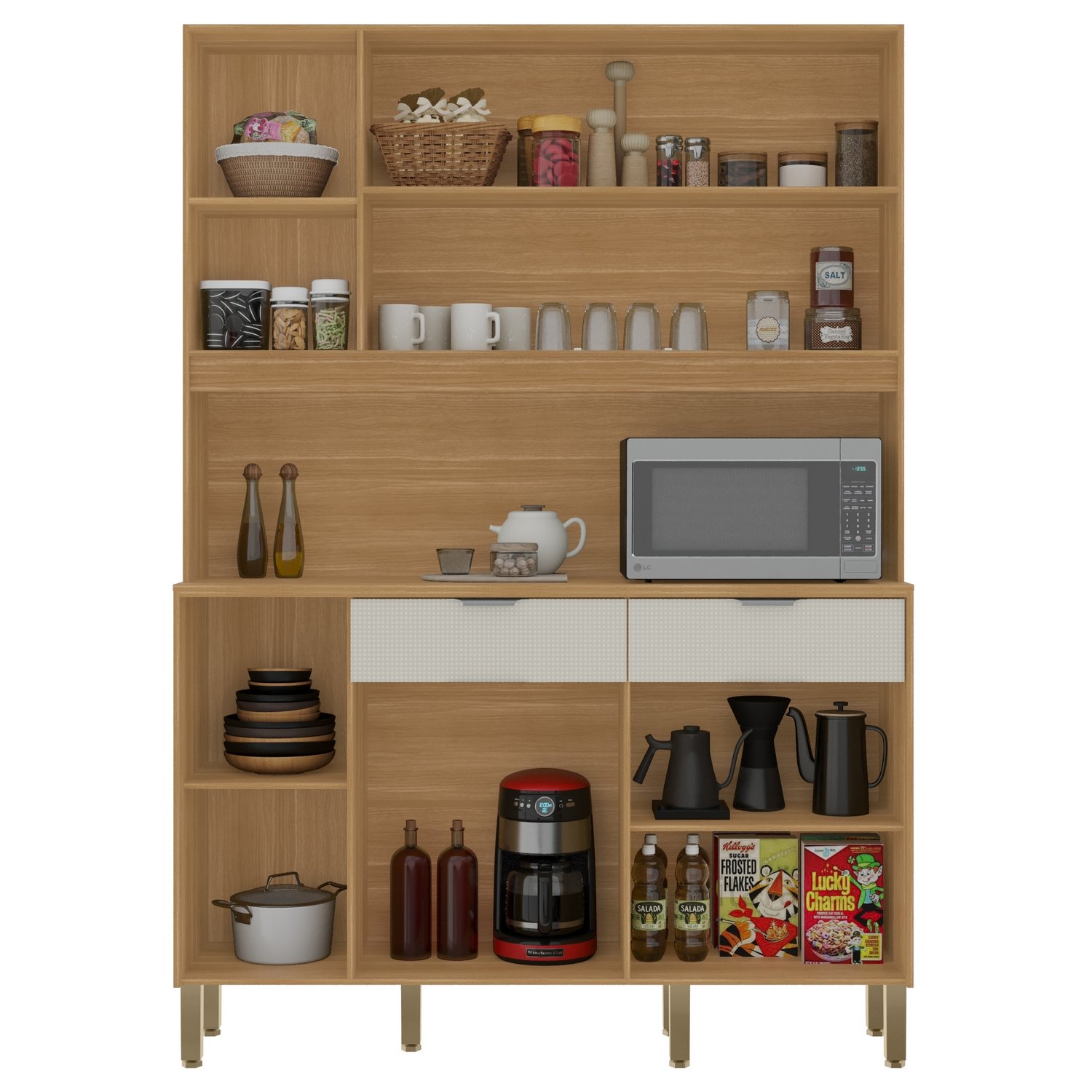 Kit Cozinha Flora 1,447 m Freijó/Soft - KIT'S PARANÁ - Imagem 2