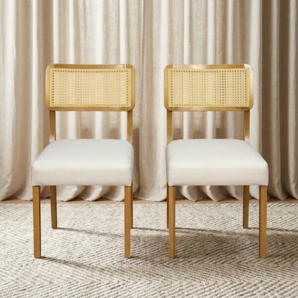 Kit 2 Cadeiras Fortaleza Mel/Linho Palha 311A – HR MOVELARIA