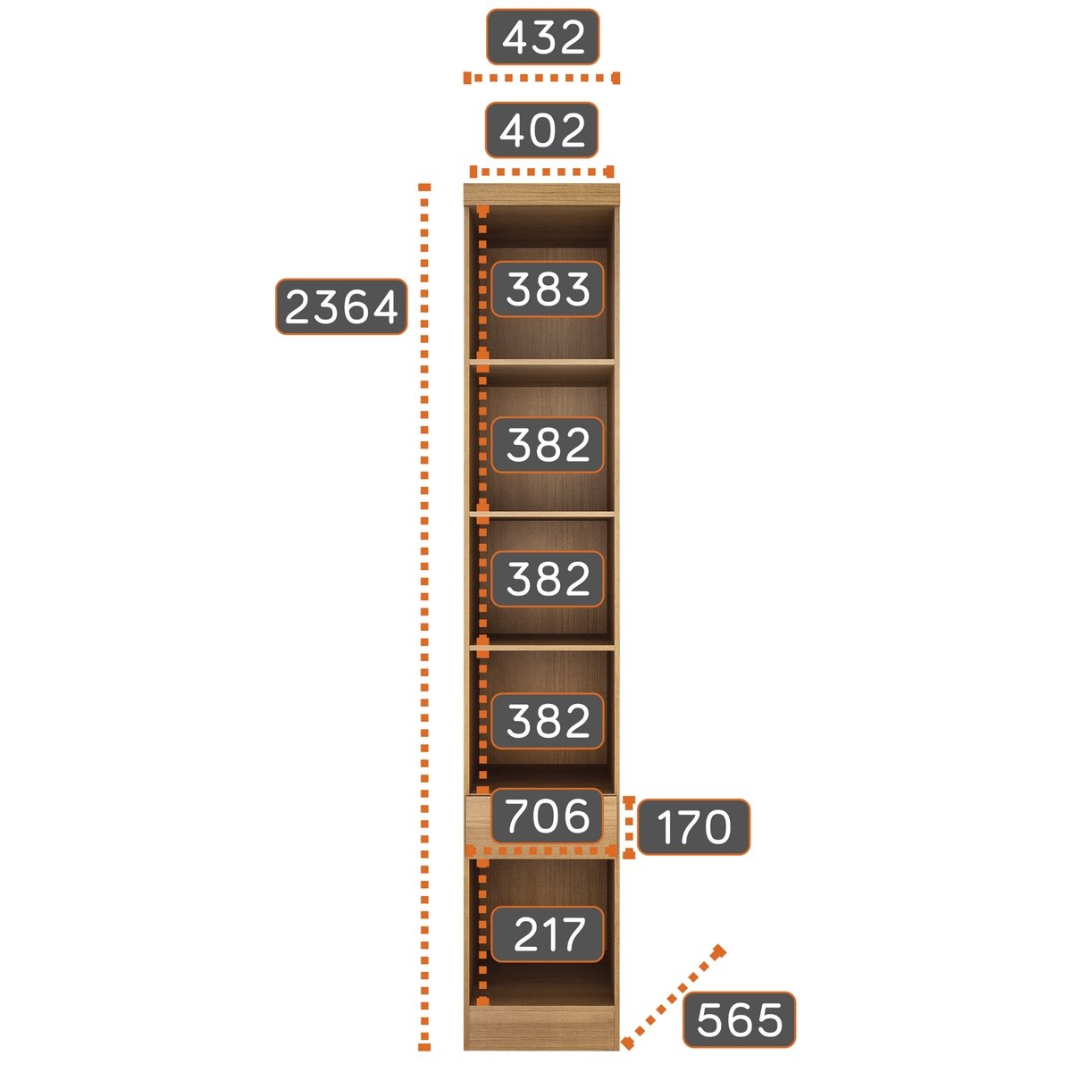 Modulado Casal/Queen 4 módulos Rizon (Módulos 2 Pts + Criado + Canto Oblíquo + Aéreo 1.67) Cumaru/Fendi – NOVO HORIZONTE - Imagem 4