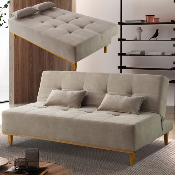 Sofá Cama Dallas Ref.48 1,81 m Linho Bege 2503-B – LUXURY