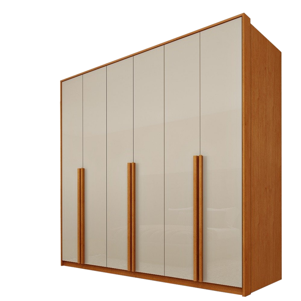 Guarda-Roupa 6 Portas Master 2,01 m Cinamomo/Off White - TCIL - Imagem 3