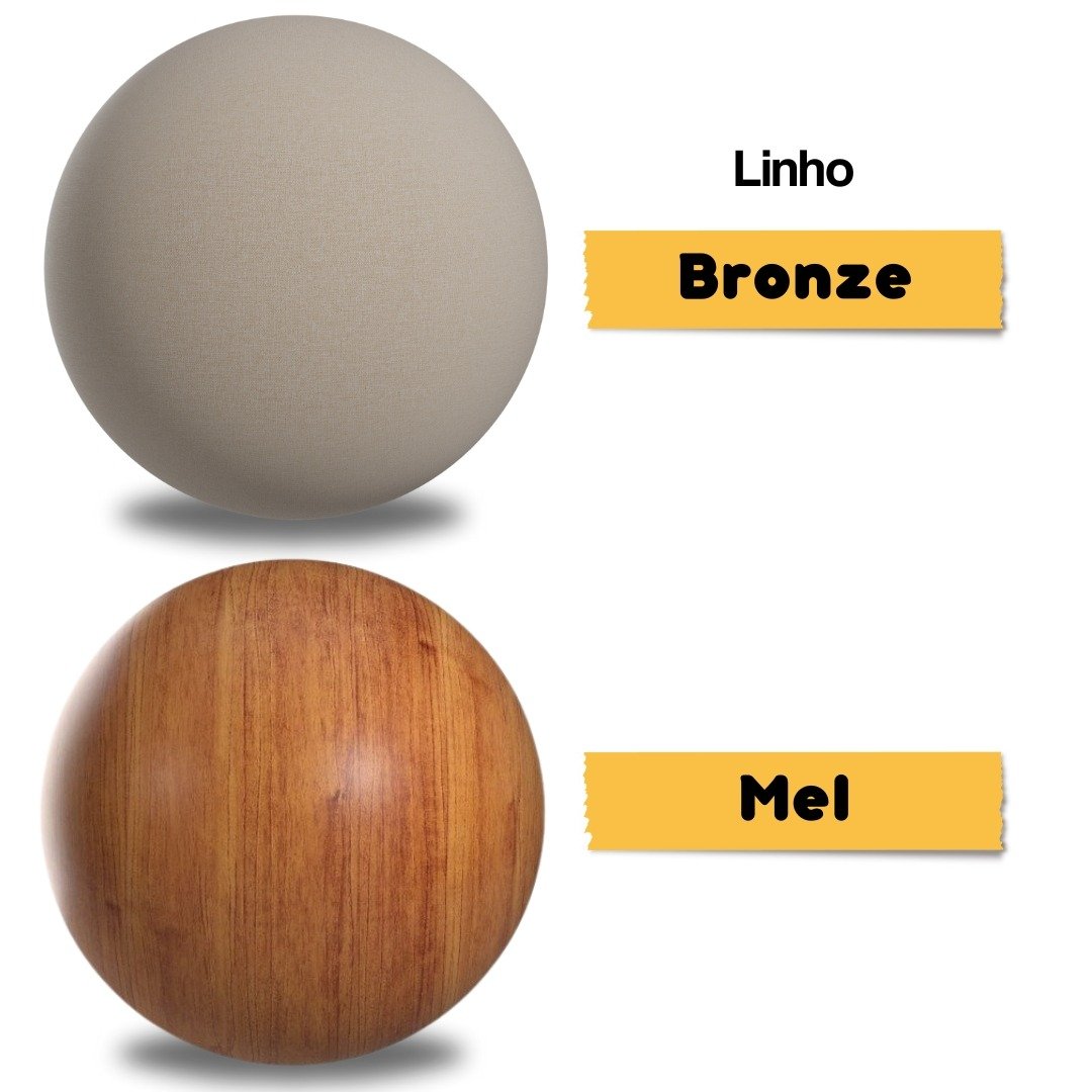 Mesa Anjo/Angel 90 Mel/Blonde/Off White com 4 Cadeiras Sol Linho Bronze - VIERO MÓVEIS - Imagem 4