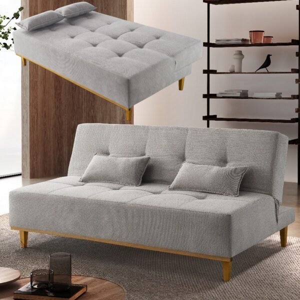 Sofá Cama Dallas Ref.48 1,81 m Linho Cinza 2502-B – LUXURY