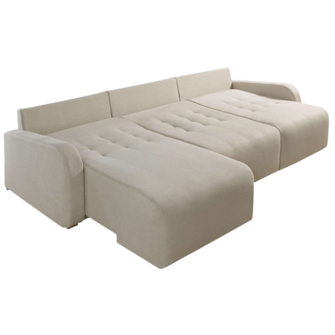 Sofá Cama Retrátil Bellagio 3,00 m Linho Bege 18 - CONFORT LAR ESTOFADOS - Imagem 5