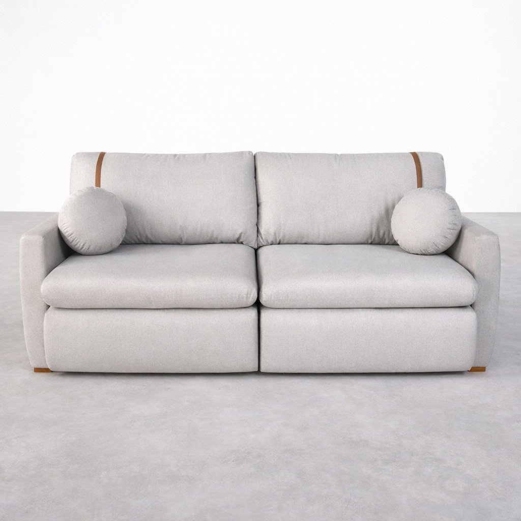 Sofá Cama Retrátil Lagoon 2,30 m Linho Cinza - CONFORT LAR ESTOFADOS - Imagem 10